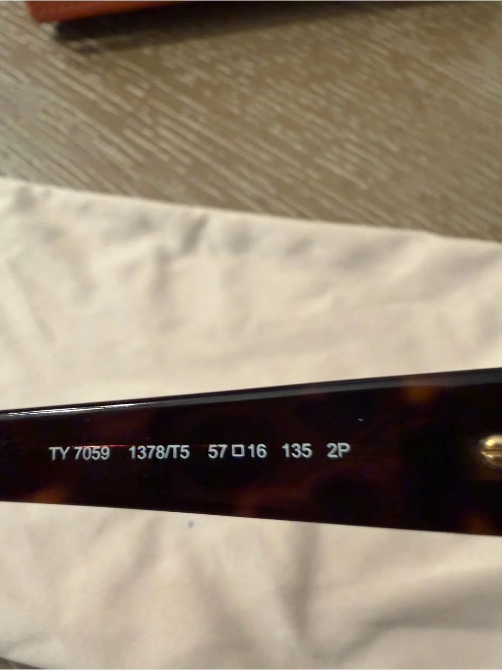Tory Burch Brown Gradient Oversized Sunglasses with Orange Case